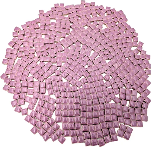 500 PCS / 1.1 LB Azulejos de Mosaico Cuadrados de Cerámica, 0.4 x 0.4 pulgadas Hechos a Mano para Hacer Micro Azulejos de Mosaico Creativos para