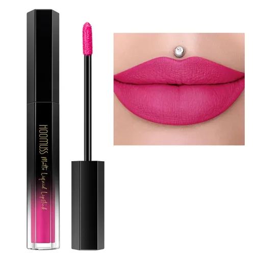 Miniatura 24 de Lápiz labial rojo de larga duración, pintalabios líquido mate para mujeres sin transferencia, a prueba de manchas, suave y fácil de aplicar