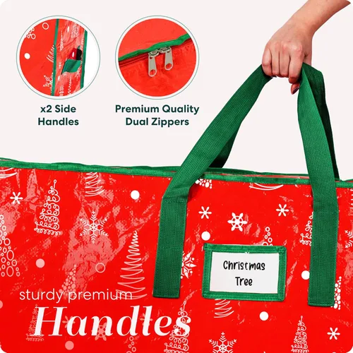 Miniatura 4 de Handy Laundry - Bolsa de almacenamiento para árbol de Navidad: para árbol artificial de 7.5 pies, impermeable, duradero, con cierre, asas