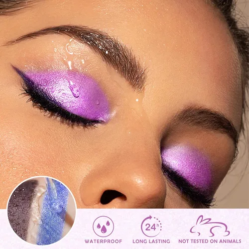 Miniatura 6 de Sombra de ojos líquida con brillantina, pigmentos metálicos, metales de maquillaje brillantes para ojos, delineadores de ojos, sombra de ojos