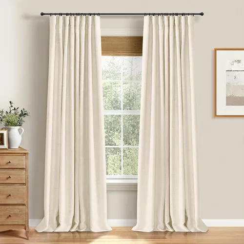 Miniatura 9 de 100% Blackout Shield Cortinas opacas completas para dormitorio de 63 pulgadas de largo, juego de 2 paneles, anillos de clip/bolsillo para barra