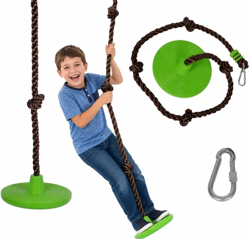 Miniatura 7 de Swurfer Disco Tree Swing - Swing Sets for Backyard, Outdoor Swing, Swingset Outdoor for Kids, Easy Installation, Heavy Duty, Adjustable Climbing
