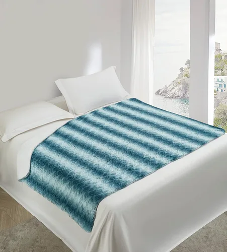Miniatura 25 de Regal Comfort The Woods - Juego de 3 piezas de manta de forro polar sherpa azul polvo de 50 x 70 pulgadas y mantas de felpa de 18 x 18 pulgadas