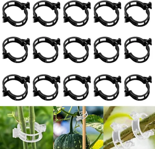 Miniatura 8 de 50 clips de plástico seguros para plantas, clips de soporte para plantas, clips de jardín para plantas trepadoras, clips de enrejado de plástico