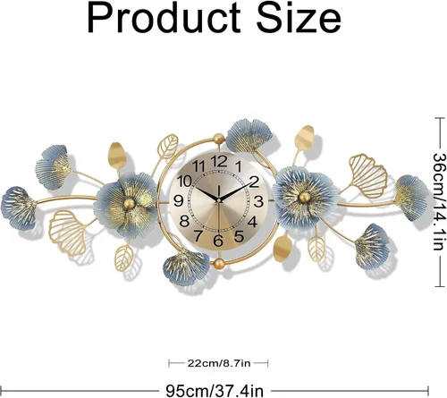 Miniatura 4 de Lafocuse Silent Modern - Reloj de pared grande para sala de estar, relojes de pared decorativos de mediados de siglo para cocina del hogar, reloj