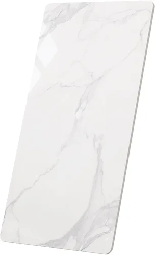 Miniatura 24 de Square Table Top, 19.6” White Sintered Stone Tabletop, DIY Replacement & Cover Marble Desktop, Scratch & Wear Resistant, Suitable for Indoor &