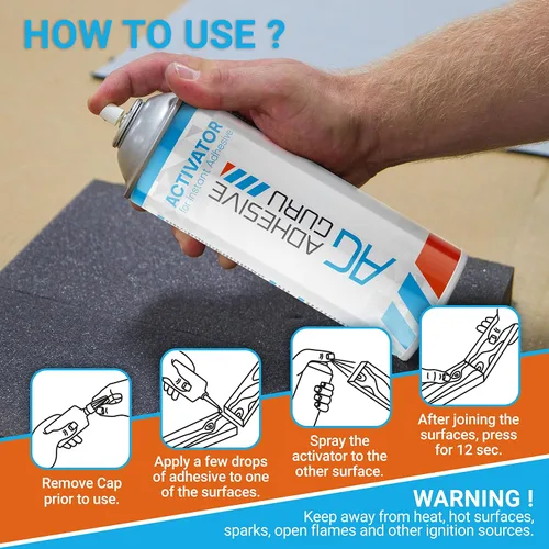 Miniatura 6 de Adhesive Guru CA Glue Accelerator Spray (2 x 6.75 onzas líquidas) Activador de aerosol para súper pegamentos – No es un pegamento por sí mismo
