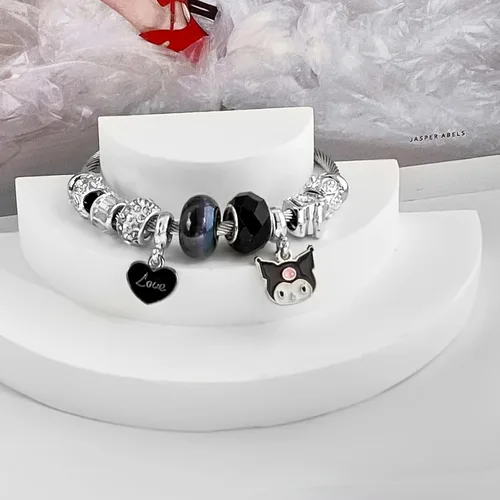 Miniatura 7 de UFOOCUSS Pulseras de gatito y gato para mujer, chapado en oro de 18 quilates, ajustable, regalo para niñas