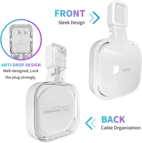 Miniatura 7 de Soporte de montaje en pared para sistema Wi-Fi de malla eero Pro 6e/Pro 6, soporte de montaje en pared para malla de tres bandas eero Pro 6e