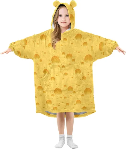 Miniatura 16 de Mantas portátiles para niños, súper suaves, cálidas y acogedoras, sudadera con capucha de gran tamaño, regalos para niños de 3 a 14 años, niñas