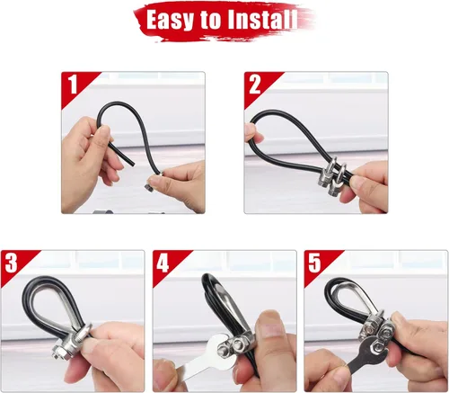Miniatura 6 de Cable de polea de fitness de 196 pulgadas, repuesto ajustable para sistema de poleas, accesorios de máquina de cuerda de fitness de alta resistencia