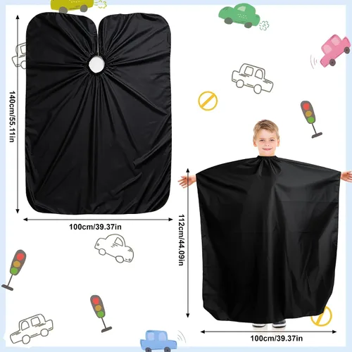Miniatura 2 de MMBABY Child Hair Cutting Waterproof Cape Barber Kids Hair Styling Cape Professional Home Salon Camps