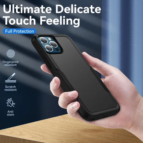 Miniatura 6 de Funda para iPhone 12 Pro Max, con protector de pantalla, [probada contra caídas de grado militar], resistente, resistente, a prueba de golpes