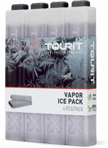 TOURIT - Bolsas de hielo para enfriadores reutilizables de larga duración para bolsas de almuerzo/cajas, mochila refrigeradora