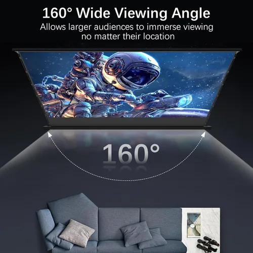 Miniatura 3 de IN&VI Pantalla de proyector motorizada para proyector de tiro largo/estándar, pantalla de cine para cine en casa, pantalla de proyector motorizada