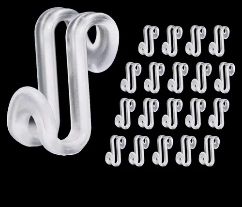 60 ganchos de conector para colgar ropa, mini ganchos en cascada para perchas de terciopelo abrazables, perchas de madera, resistentes ahorro de