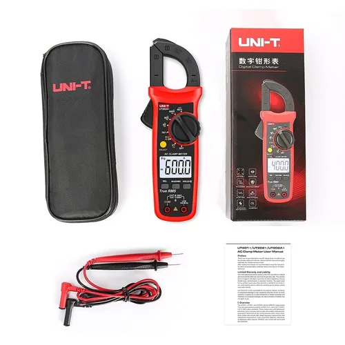 Miniatura 5 de UNI-T UT202A+Multímetro Digital Amperímetro Anti-Quemador Anti-Detección Incorrecta Abrazadera Medidor 600A AC Multifunción Electricista Medición