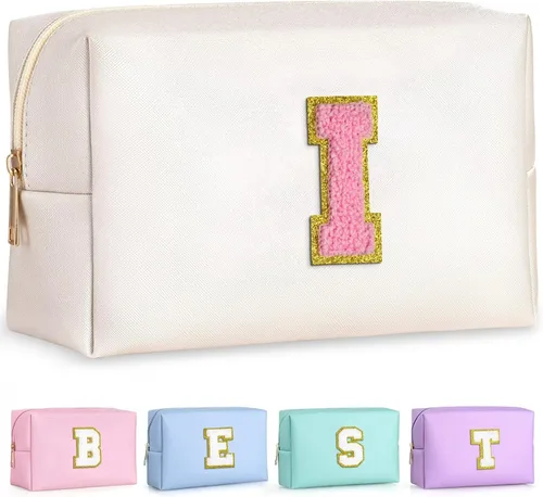 Miniatura 171 de TOPEAST - Bolso de maquillaje para mujer, G Blanco nacarado-rosa