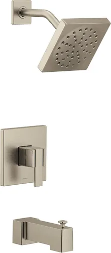 Moen UTS3713EPBN - Kit de molduras de tina y ducha de 90 grados M-CORE Serie 3 con 1 mango, requiere válvula, níquel cepillado