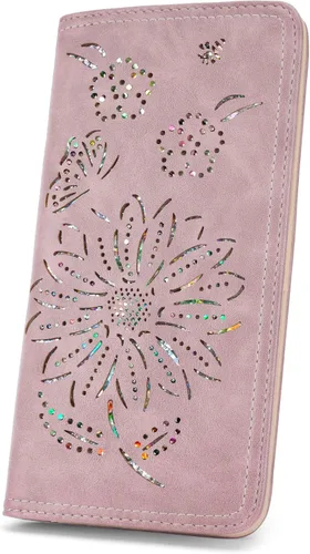 Cartera con Bloqueo RFID para Mujeres Segura Delgada Bifold Cartera para Mujeres Ultra Delgada Billetera para Damas Bifold, 02-púrpura, Moda