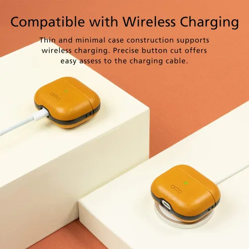 Miniatura 5 de Alto Funda protectora de cuero para Airpods 3, funda de carga, accesorios de cuero de anilina italiana para Apple AirPods 3 hombres y mujeres