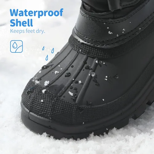 Miniatura 3 de DREAM PAIRS Botas de nieve, impermeables, con aislamiento, para niño y niña