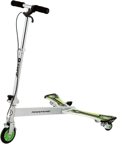 Razor Patinete con ruedas PowerWing Plata/Verde DLX