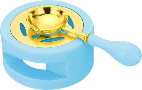 Miniatura 11 de PATIKIL Kit de sellado, calentador de sellos de cera con cuchara de fusión, estufa de fusión retro, herramienta de horno para sellar cuentas, sello