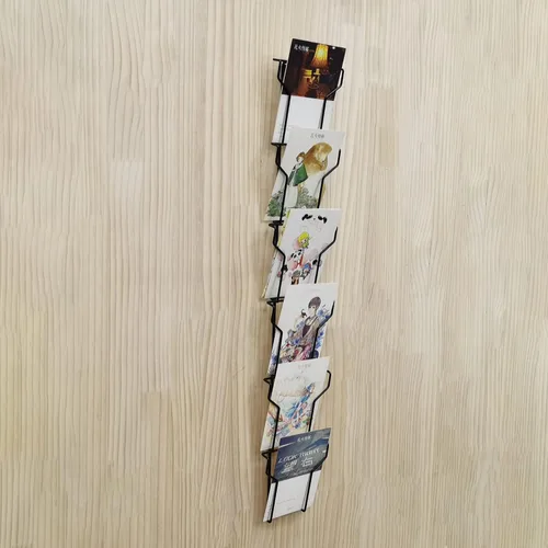 Miniatura 4 de FixtureDisplays® Soporte de pared 5X7 pulgadas Bolsillo Vertical Retrato Ancho Tarjeta de Felicitación Postal Pantalla Alambre Rack Negro 11716-NF