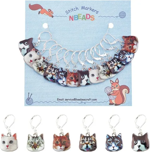 Miniatura 15 de NBEADS 2 Piezas 2 Estilos Cadenas Contador de Filas con Dijes de Abejas, Marcadores de Puntos con Números 0~9 Cuentas Acrílicas Dijes Marcadores