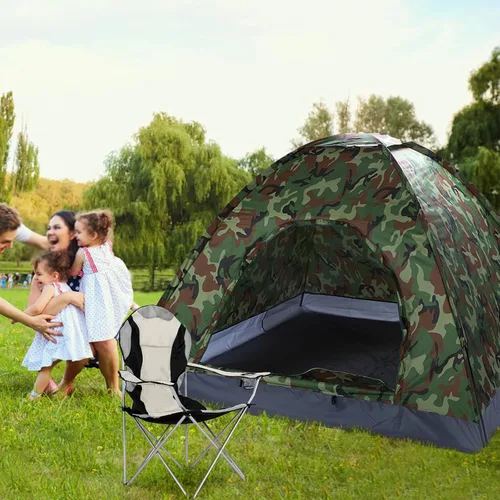 Miniatura 6 de Sillas plegables de campamento para adultos, sillas de campamento plegables con portavasos y bolsa exterior, silla ligera y portátil al aire libre