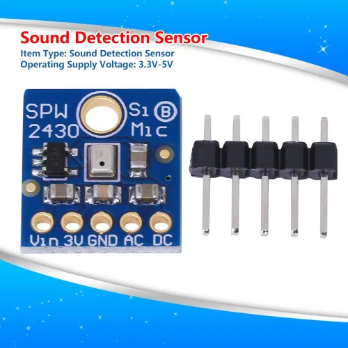 Miniatura 4 de Módulo de sensor de sonido, módulo de sensor de detección de sonido, micrófono MEMS de silicio Sensor de micrófono de sonido de alta sensibilidad