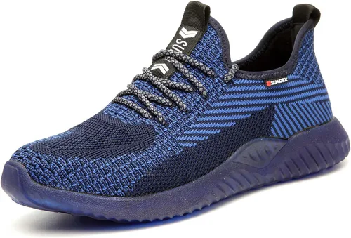 SUADEX Zapatos de punta de acero para hombres y mujeres, zapatos de trabajo indestructibles, cómodos, ligeros, transpirables, de seguridad,