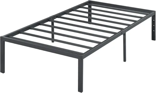 Miniatura 12 de PrimaSleep Base de cama antideslizante de listones de acero resistente de 18 pulgadas, base de cama de plataforma de fácil montaje, base de colchón