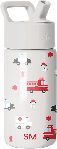 Miniatura 11 de Simple Modern Botella de agua para niños con tapa con pajilla, vaso aislado de acero inoxidable de 14 onzas para niños y a prueba de derrames