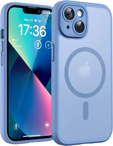 Miniatura 49 de TOCOL Funda magnética 3 en 1 para iPhone 14 Pro, mejorada [protección completa de cámara] con 2 protectores de pantalla, funda de grado militar Azul