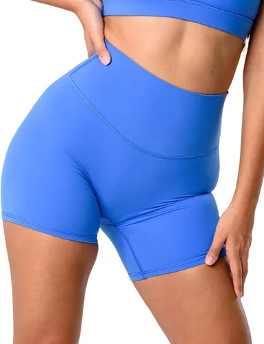 Kamo Fitness Featherlite Enhance - Pantalones cortos de ciclista para mujer de 6 pulgadas, sin costura frontal, suaves, levantamiento de glúteos,