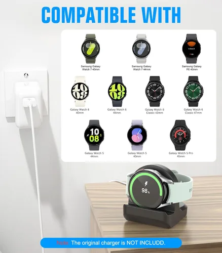 Miniatura 2 de MoKo Paquete de 2 soportes de carga compatibles con Samsung Galaxy Watch 8 7 6 5 1.575 in 1.732 in/8 Classic 1.811 in/Ultra/6 Classic 1.693 in 1.850