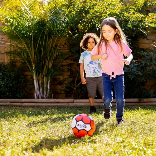 Miniatura 6 de Nerf Proshot Kids Soccer Ball - Size Indoor + Outdoor Youth Soccer Ball + Air Pump Set - Official Size Soft Cover for Boys + Girls - Pump +