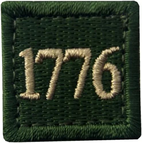 Miniatura 5 de 1776 American Independence Emblem Tactical USA Morale bordado apliques sujetador gancho y bucle parche - negro