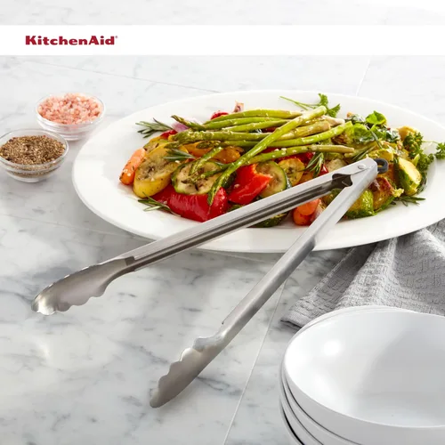 Miniatura 6 de KitchenAid Pinzas largas de acero inoxidable, 14 pulgadas