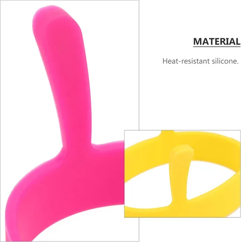 Miniatura 6 de Paquete de 4 anillos de silicona para huevos, anillos de huevo antiadherentes, moldes para cocinar, anillos perfectos para huevos fritos