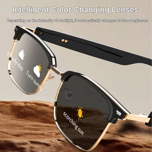 Miniatura 3 de Lentes inteligentes, anteojos Bluetooth para hombres y mujeres, sonidos de oído abierto, lente de transición para deportes exteriores, anteojos