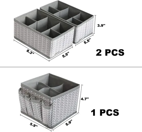 Miniatura 3 de Contenedores de almacenamiento de cosméticos, organizador de maquillaje, caja de almacenamiento multifunción ajustable, divisor de cajón