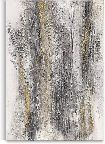 Miniatura 6 de Yihui Arts Arte abstracto de la pared del lienzo - Arte contemporáneo texturizado pintado a mano para la decoración moderna del hogar