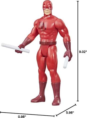Miniatura 5 de Hasbro Marvel Legends - Figura de acción de Daredevil de 3.75 pulgadas a escala retro 375
