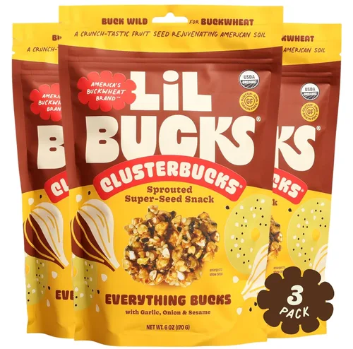 Miniatura 9 de Clusterbucks Superfood Clusters – Granola sin cereales, apta para dieta keto con trigo sarraceno germinado cultivado de forma regenerativa – Snack