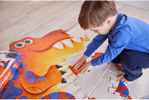 Miniatura 6 de Crocodile Creek Rompecabezas de suelo de 48 piezas Above + Below - Divertidos rompecabezas de suelo para niños de 4 a 8 años, dinosaurio gigante
