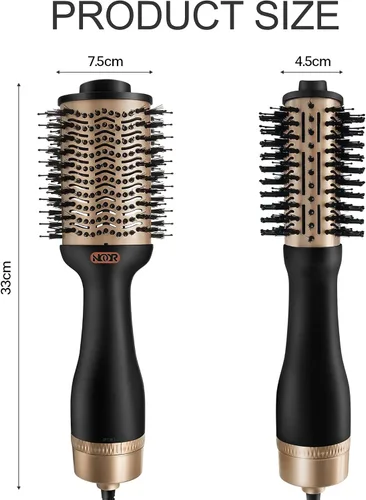 Miniatura 8 de NOOR Cepillo secador de pelo caliente 4 en 1, control de encrespamiento, cepillo secador de pelo, cepillo secador de pelo, cepillo para secar