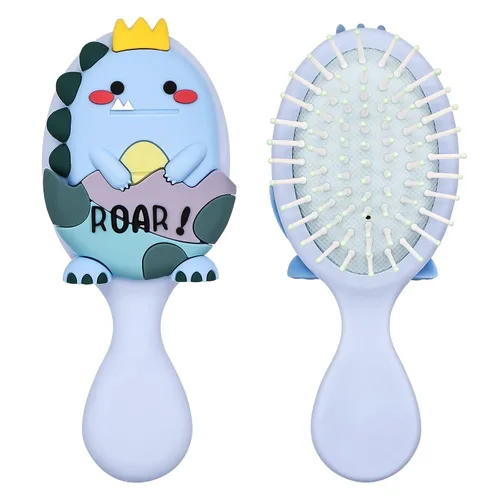 Miniatura 10 de Cepillo de pelo de masaje desenredante para niños pequeños con cojín de aire para cabello fino de niños - rosa 2. Rosa